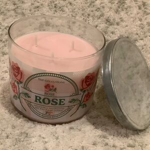 Bath & Body Works Scented Rose 3 wick Candle NWT large 14.50 oz